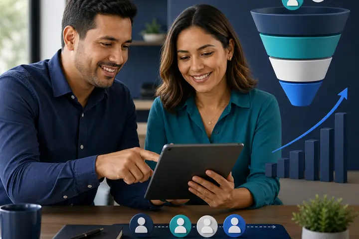 Proceso comercial para captar, organizar y convertir prospectos en clientes